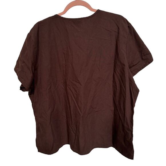 SB Scrubs 2XG XXL Dark Espresso Top Veterinary Medical Dental Polyester Cotton - Picture 2 of 5